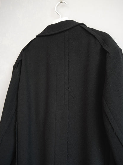 yohji yamamoto wool long coat