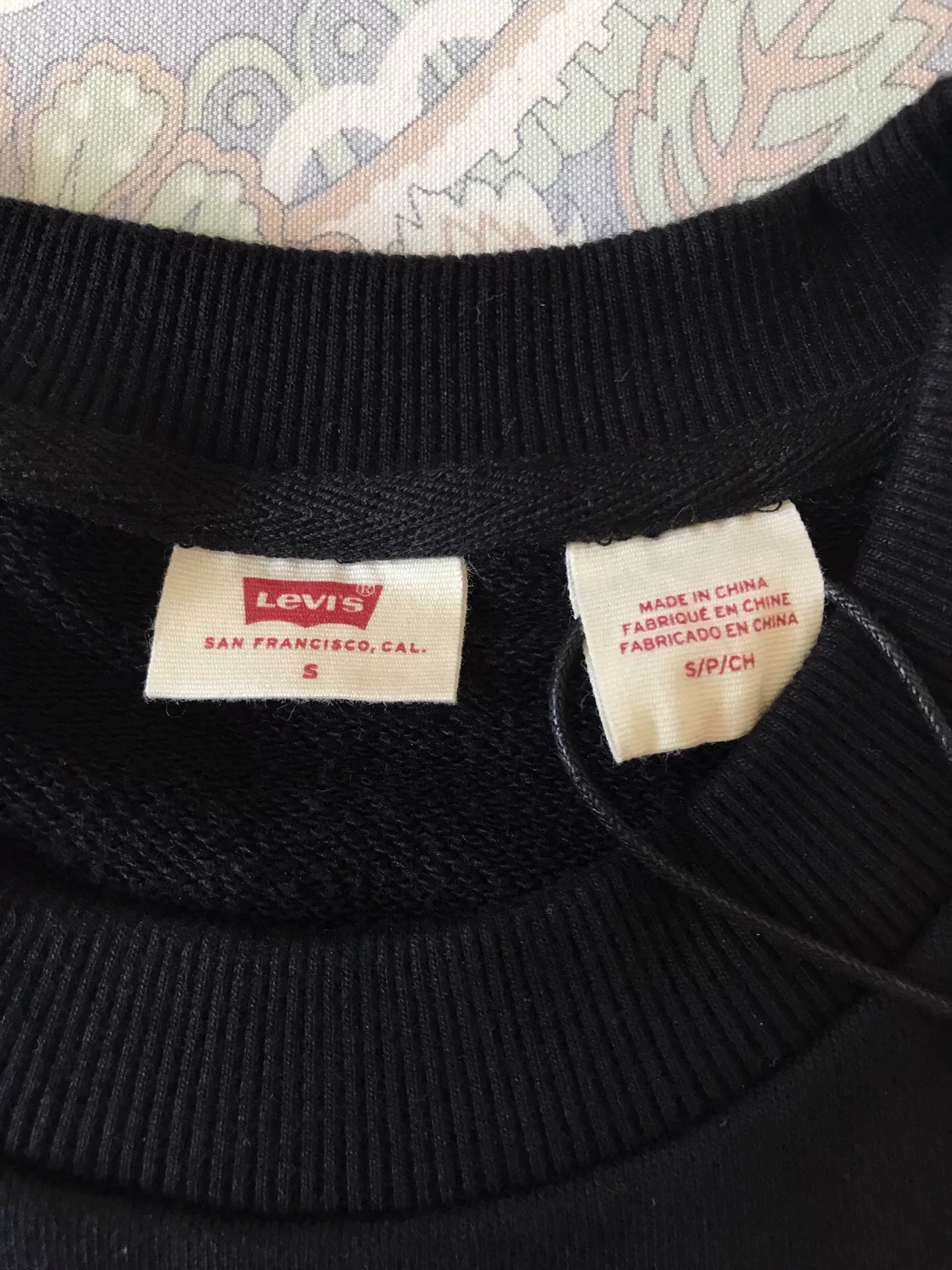 Levi's Logo Pullover Sweatshirt Black S