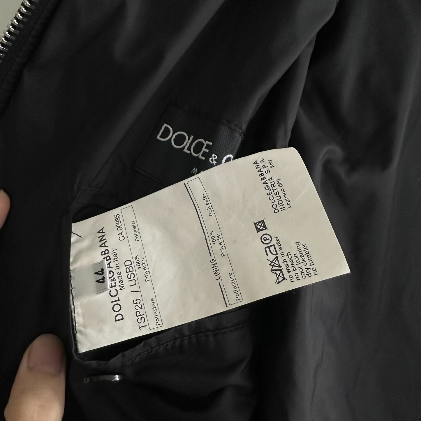 dolce gabbana detachable zip jacket size 44