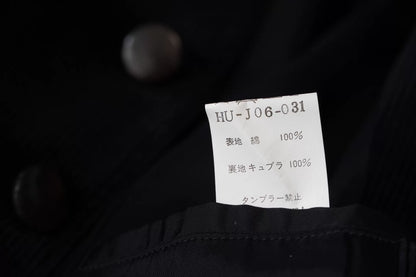 Yohji Yamamoto Black Corduroy Long Jacket