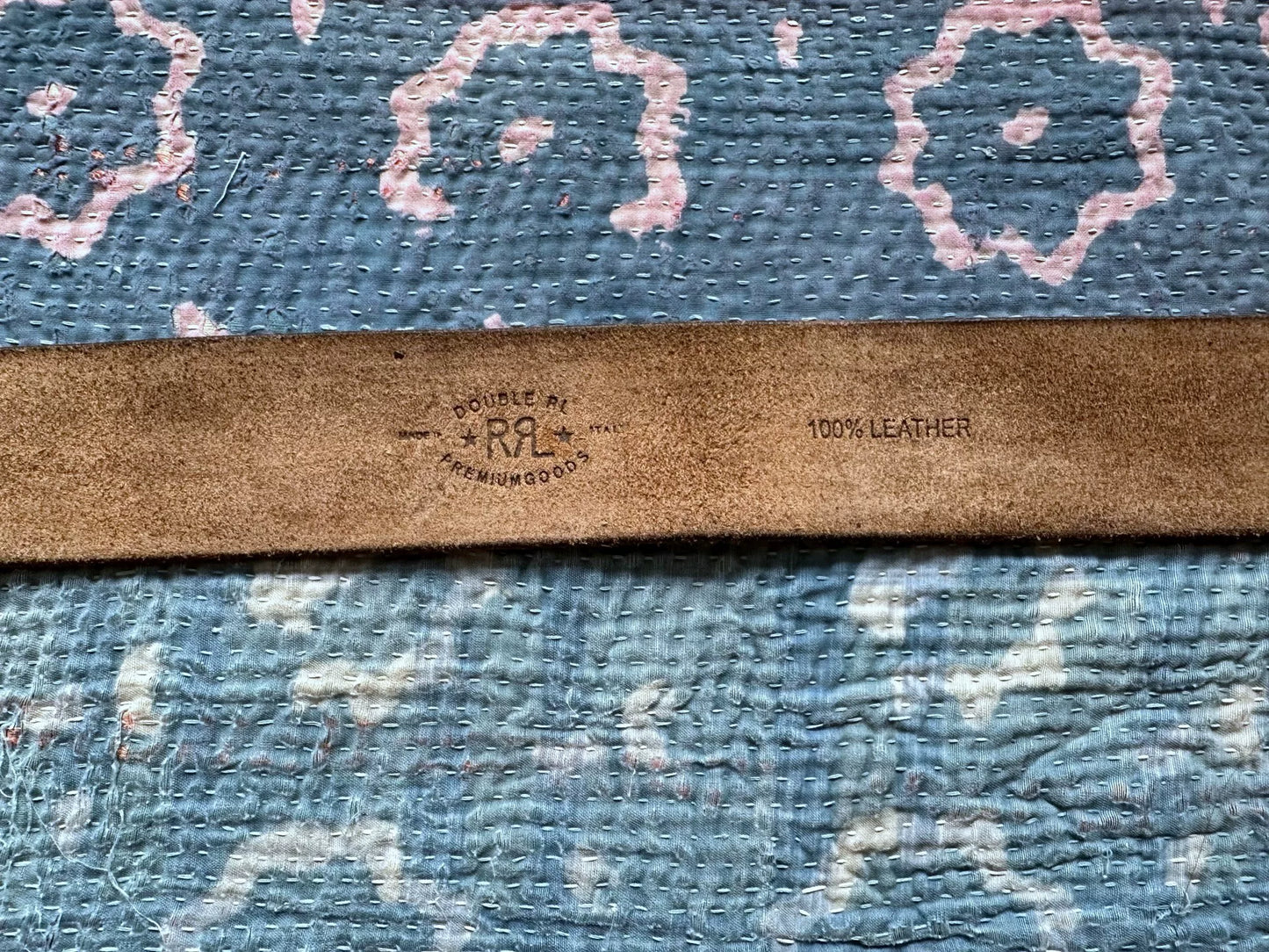 Italian Round Buckle Leather Belt