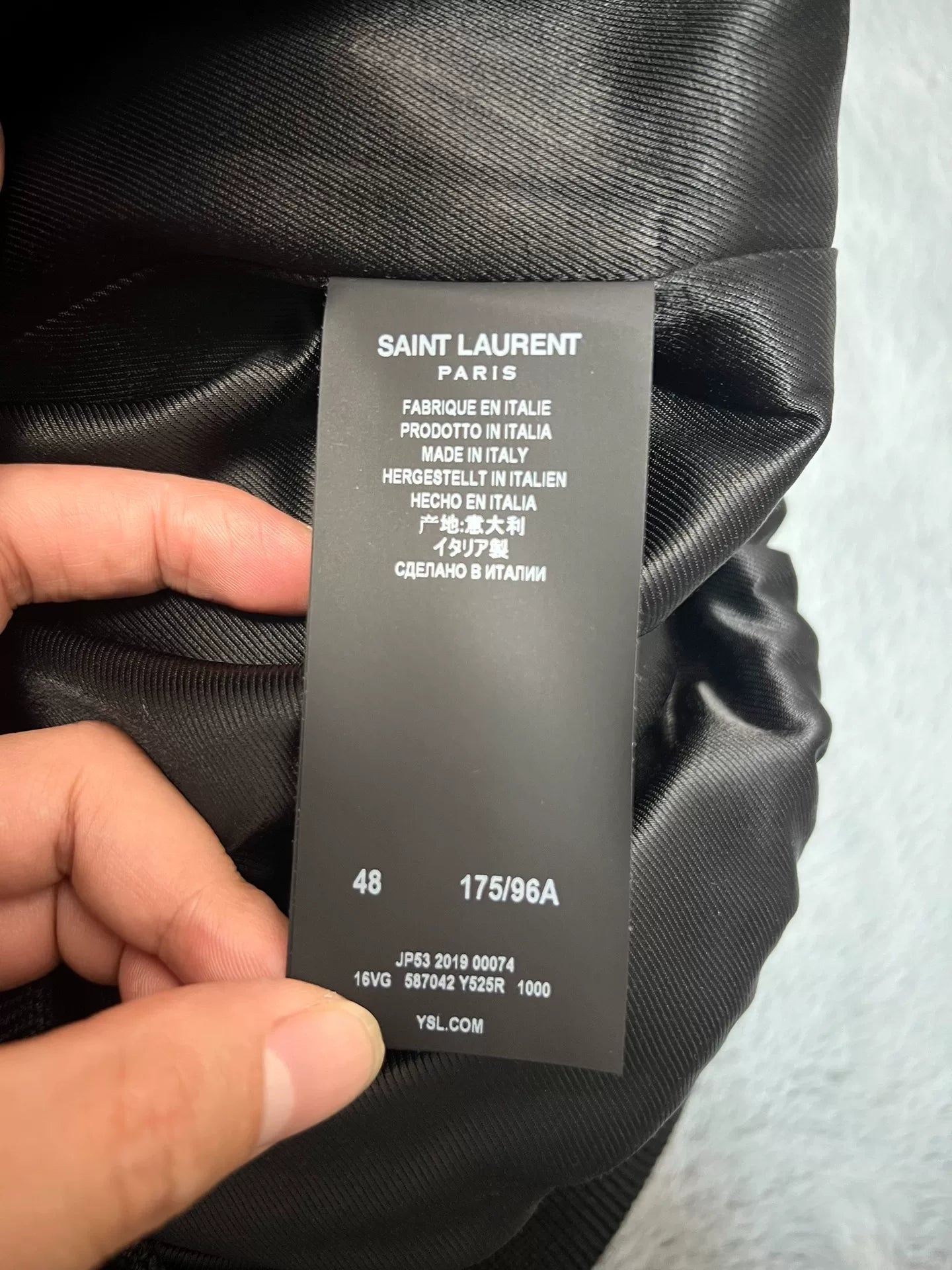Saint Laurent Black Velvet Bomber Jacket