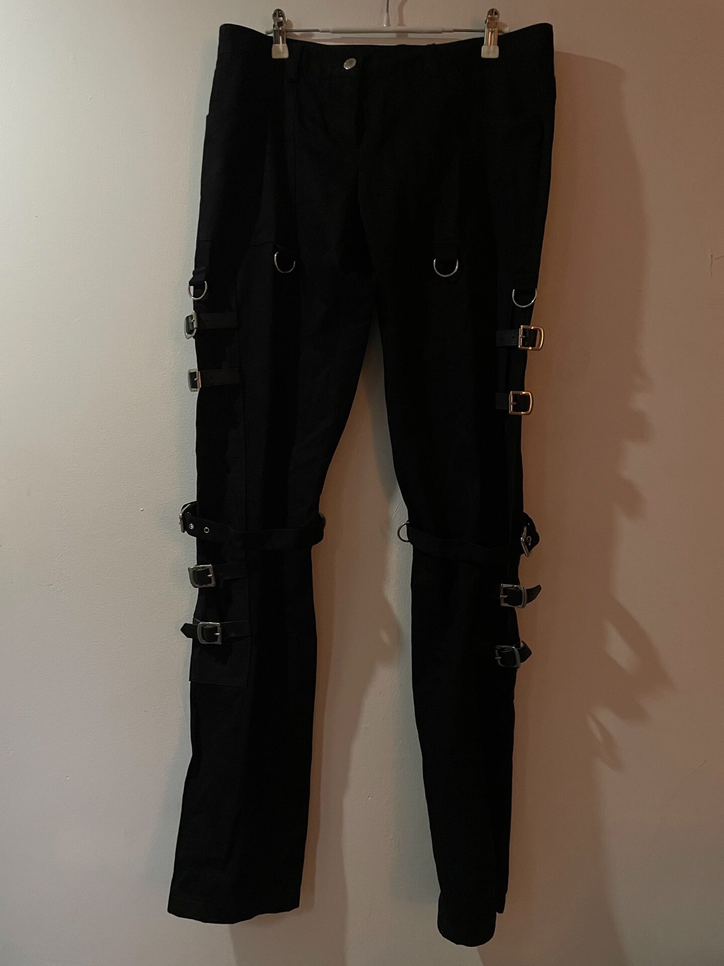 black bondage low-rise pants by Dolce&Gabbana
