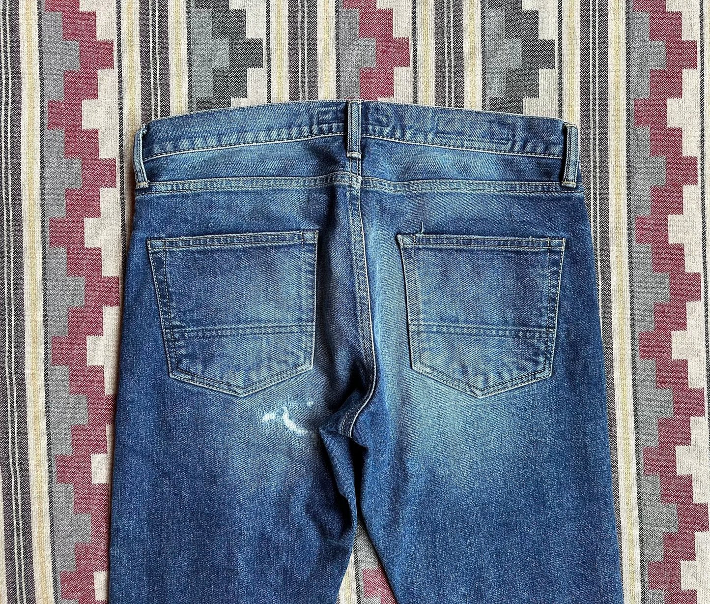 fdmtl skinny fit straight jeans vintage style
