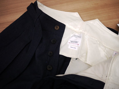 visvim hakama pants in navy blue