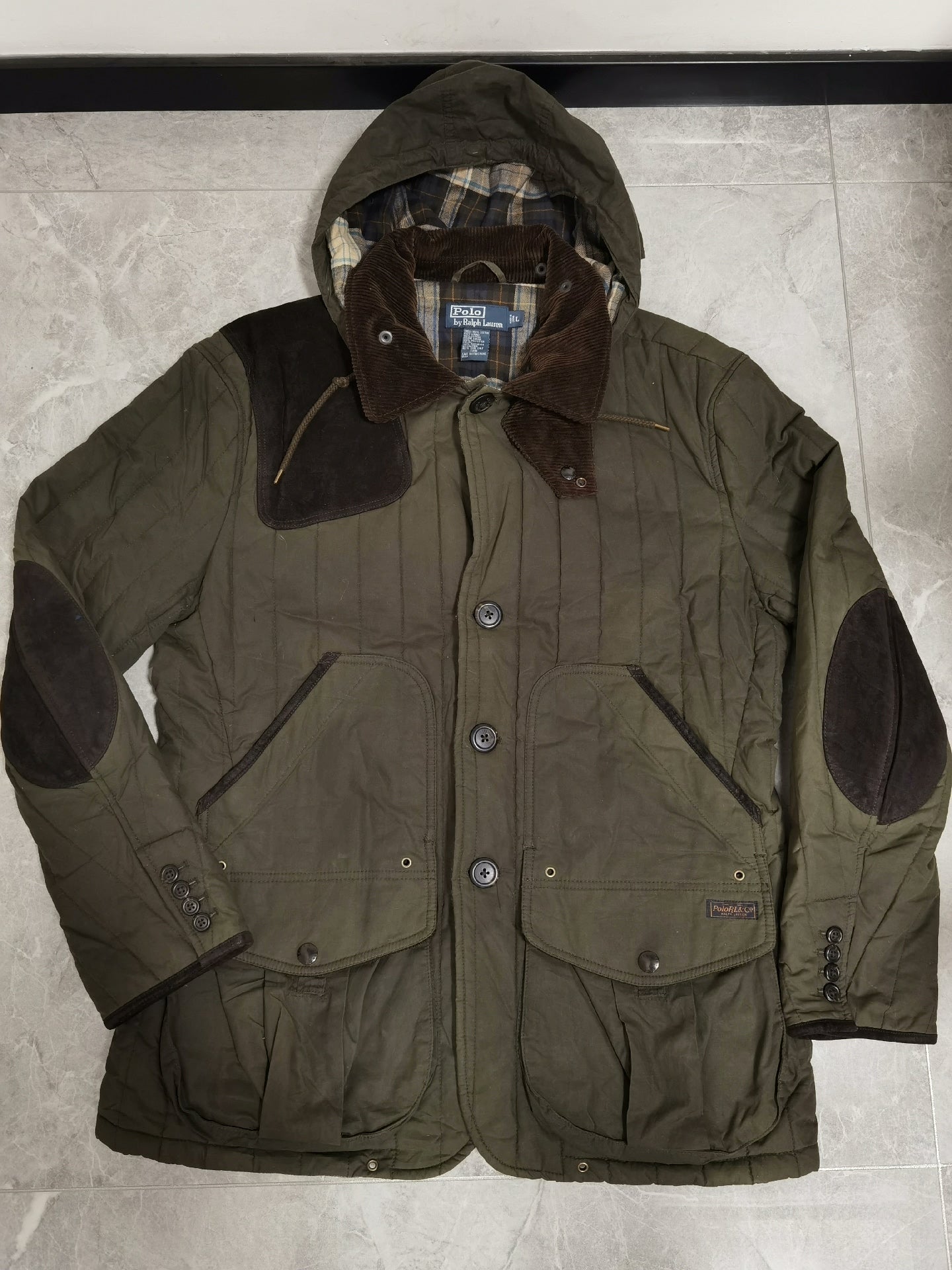 RRL Ralph Lauren Waxed Quilted Hunting Jacket