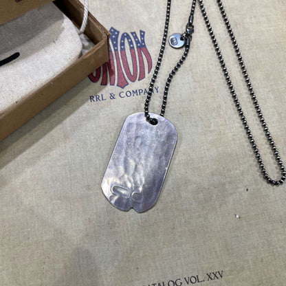 rrl silver dog tag necklace accessory