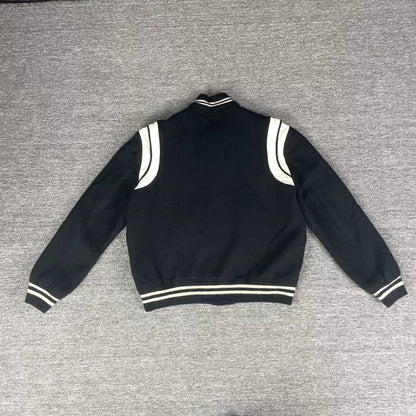 Saint Laurent Paris Spliced Baseball Jacket
