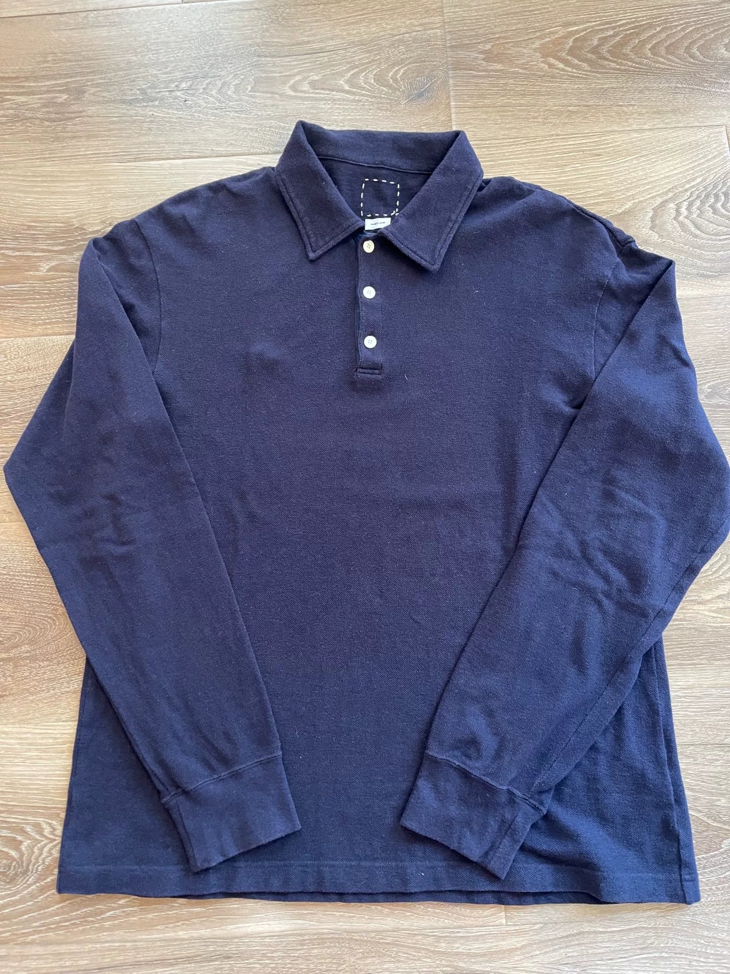 VISVIM WELLER L/S Solid Polo