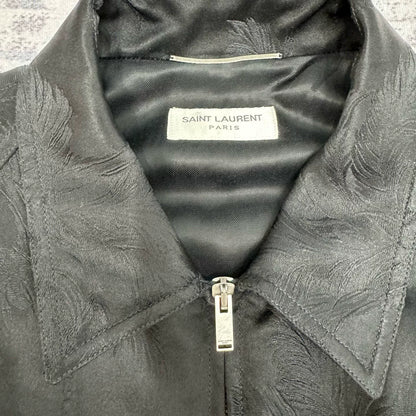 Saint Laurent Palm Satin Zip Jacket