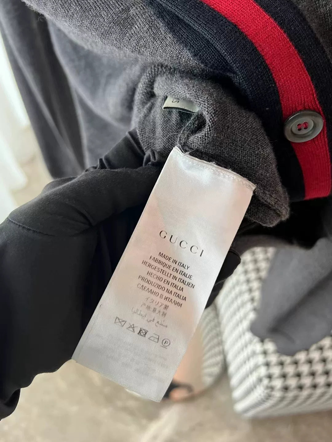 Gucci Gray Knit Wool Cardigan