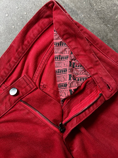number(N)ine skinny red jeans