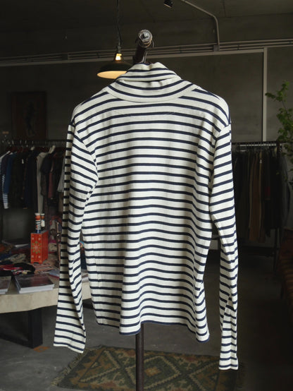 Kapital Blue White Stripe Turtleneck Anchor