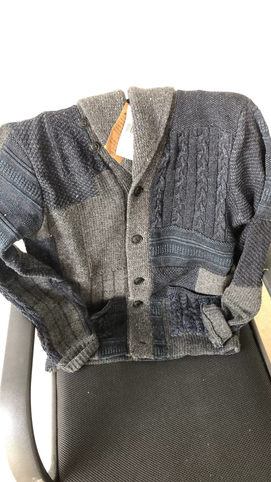 RRL work sweater with unique knit pattern