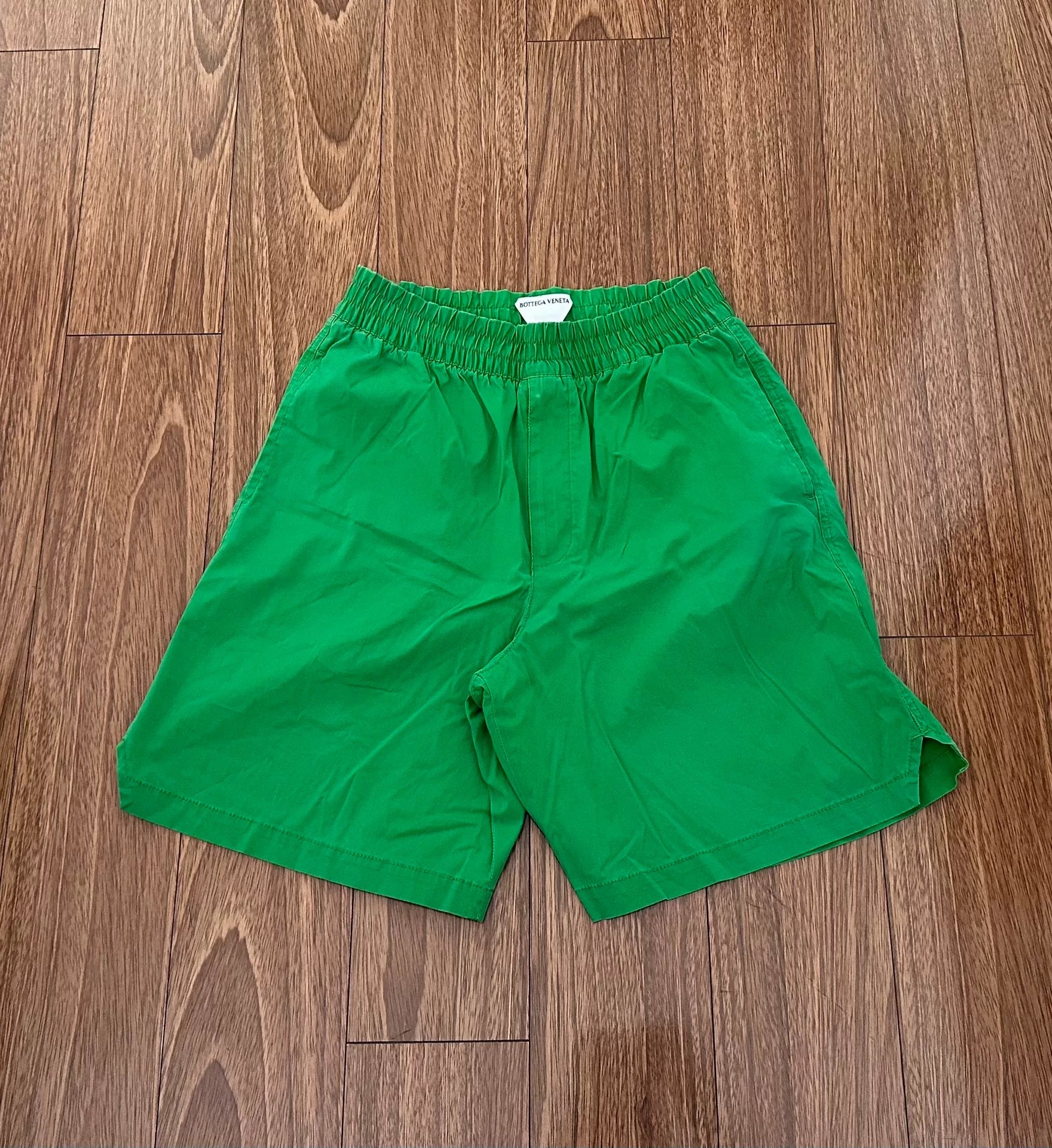 Bottega Veneta Green Wide-Leg Shorts