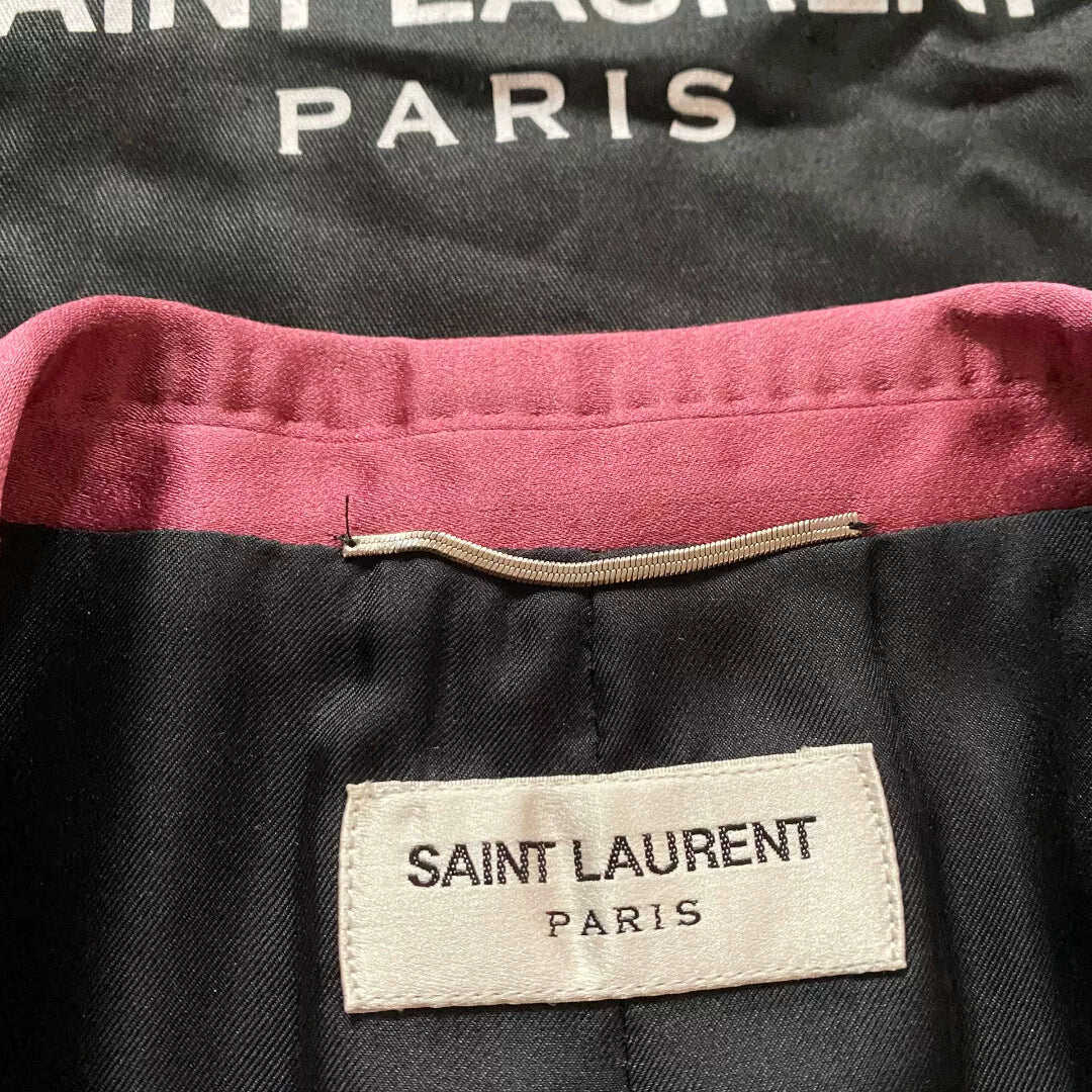 Saint Laurent 2016 Runway Pink Shawl Blazer
