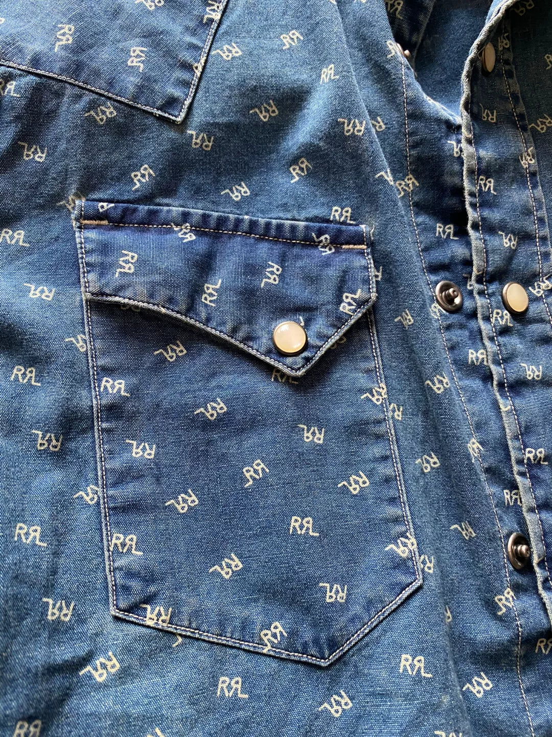 RRL Blue Dye Long Sleeve Shirt