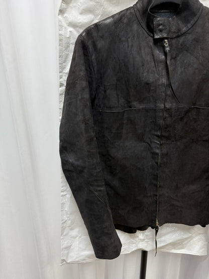 vintage distressed leather jacket size 50