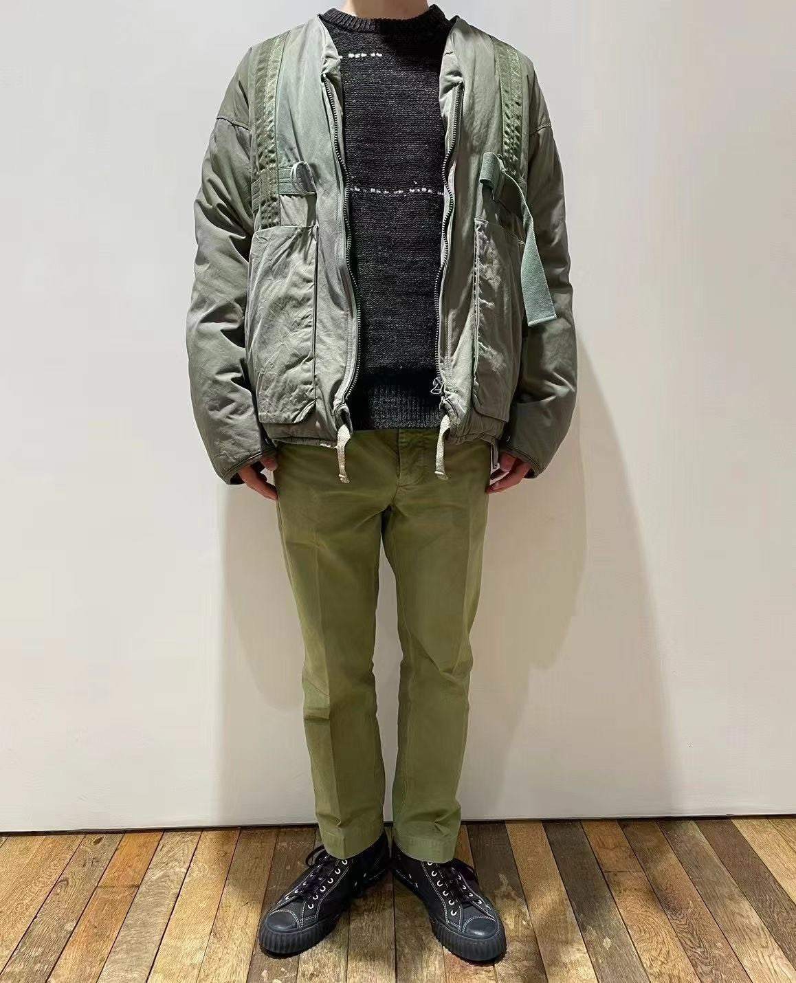 visvim harrier rig down jacket in beige