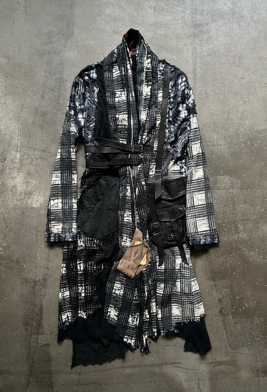 stylish patchwork long coat by TT