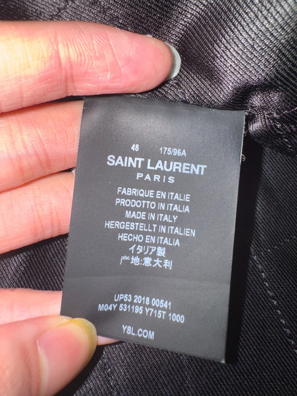 Saint Laurent 18FW Hooded Fur Coat