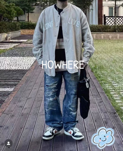 neighborhood scratch savage distressed denim pants