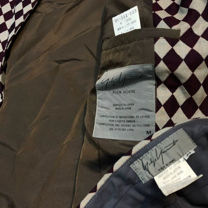 yohji yamamoto patterned suit set