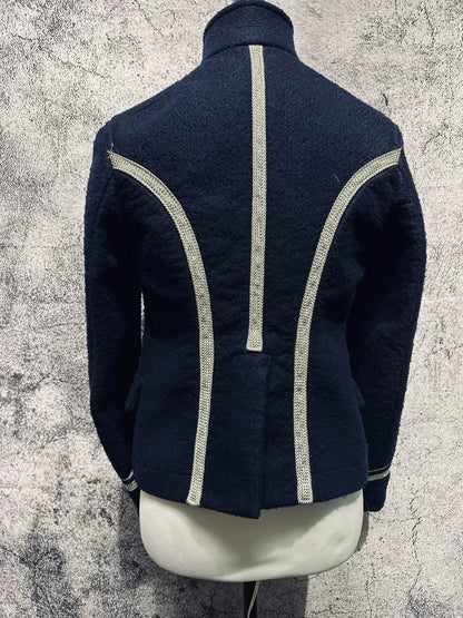 Navy Wool Military Style Jacket