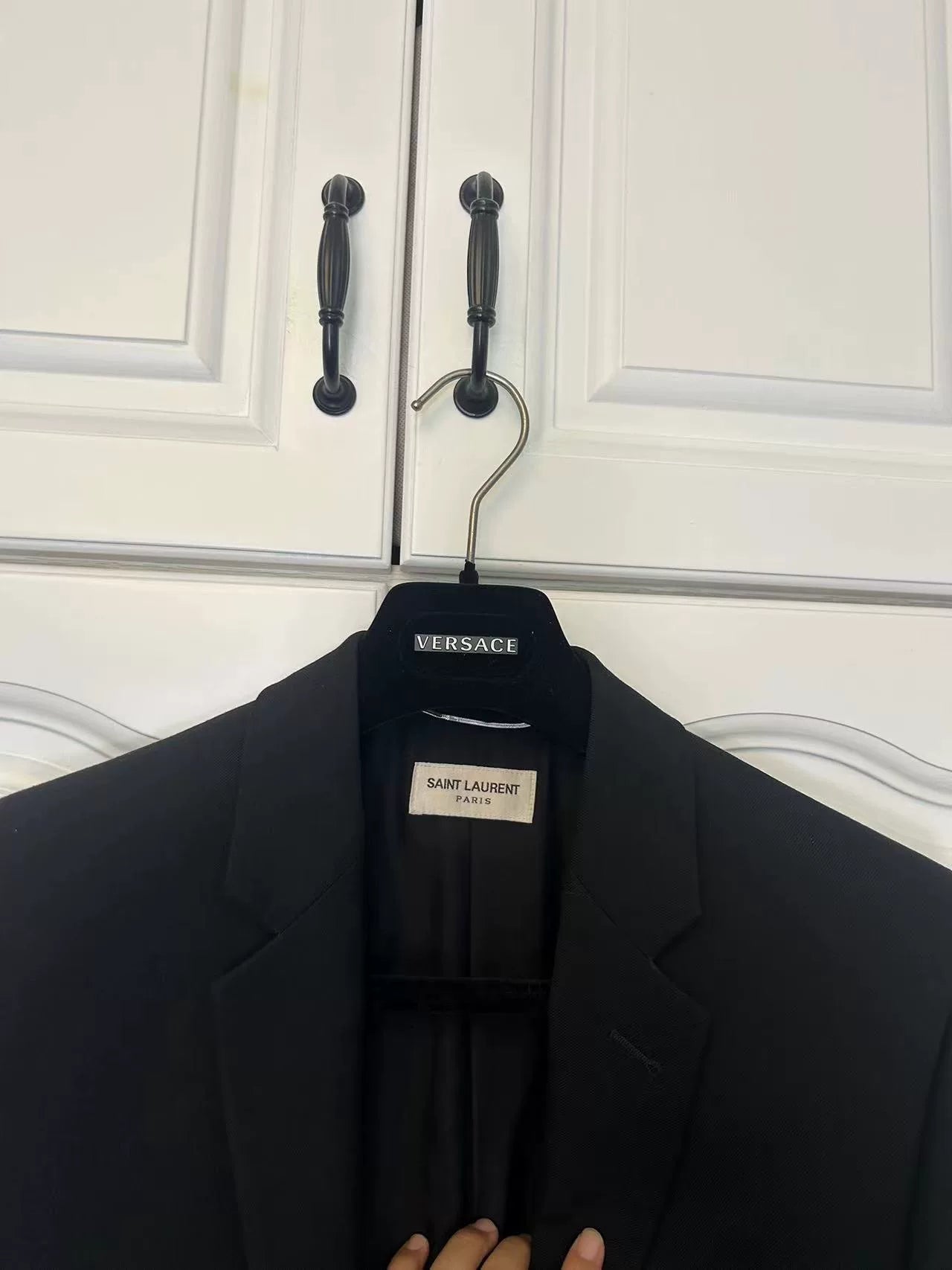 Saint Laurent Silver Button Blazer