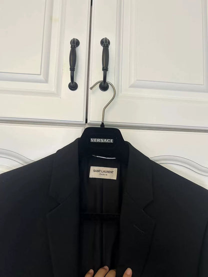 Saint Laurent Silver Button Blazer