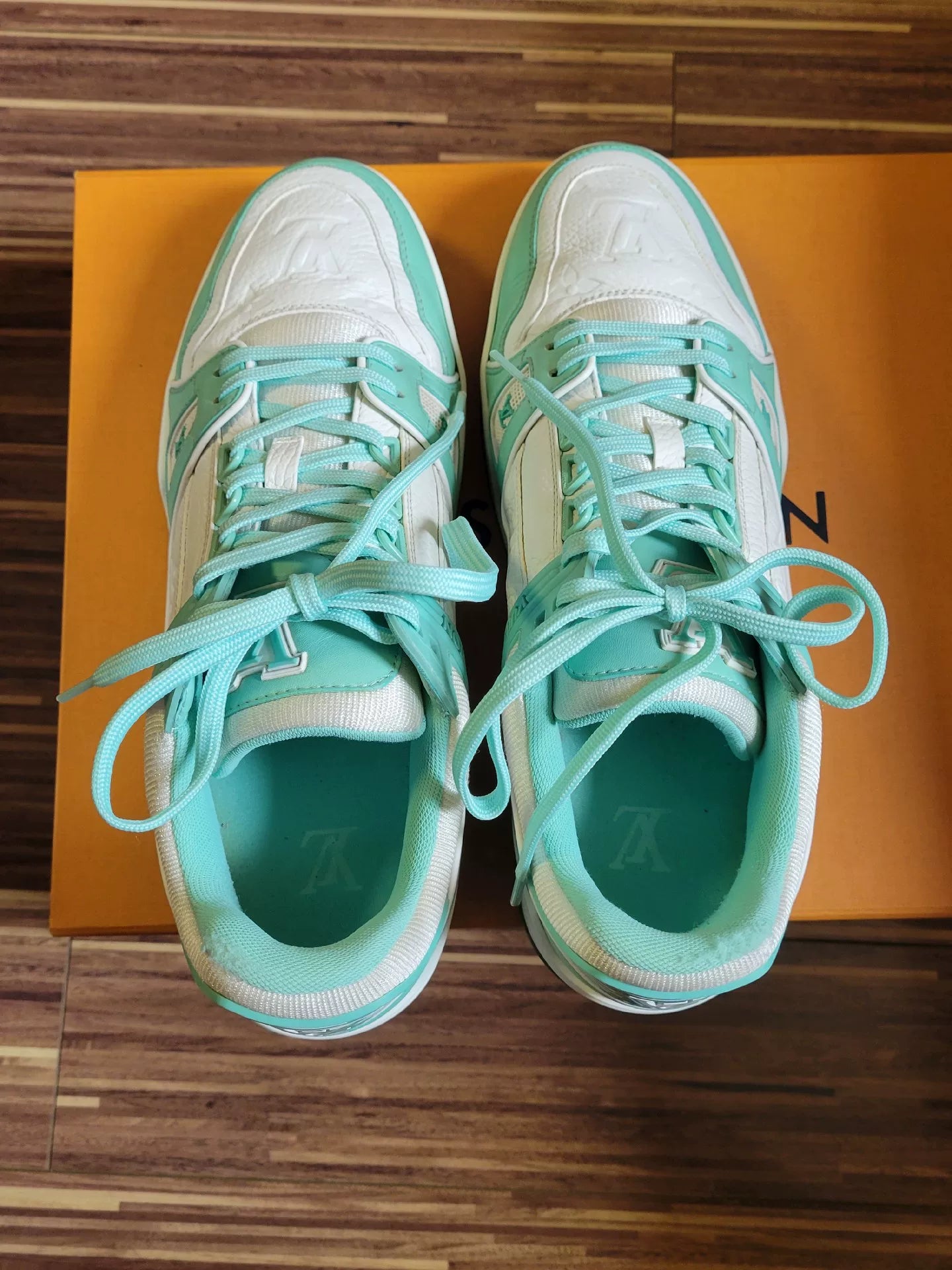 Louis Vuitton Tiffany Green Trainer Sneakers
