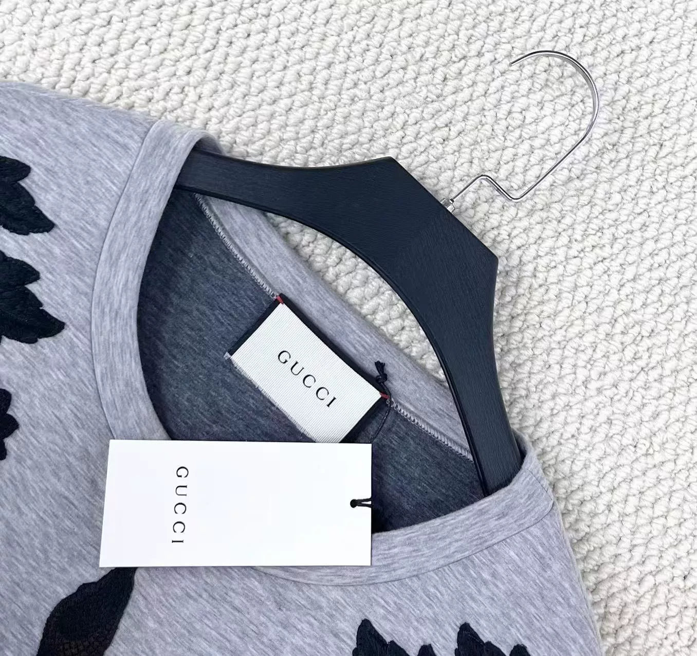 gray snake logo embroidered sweatshirt