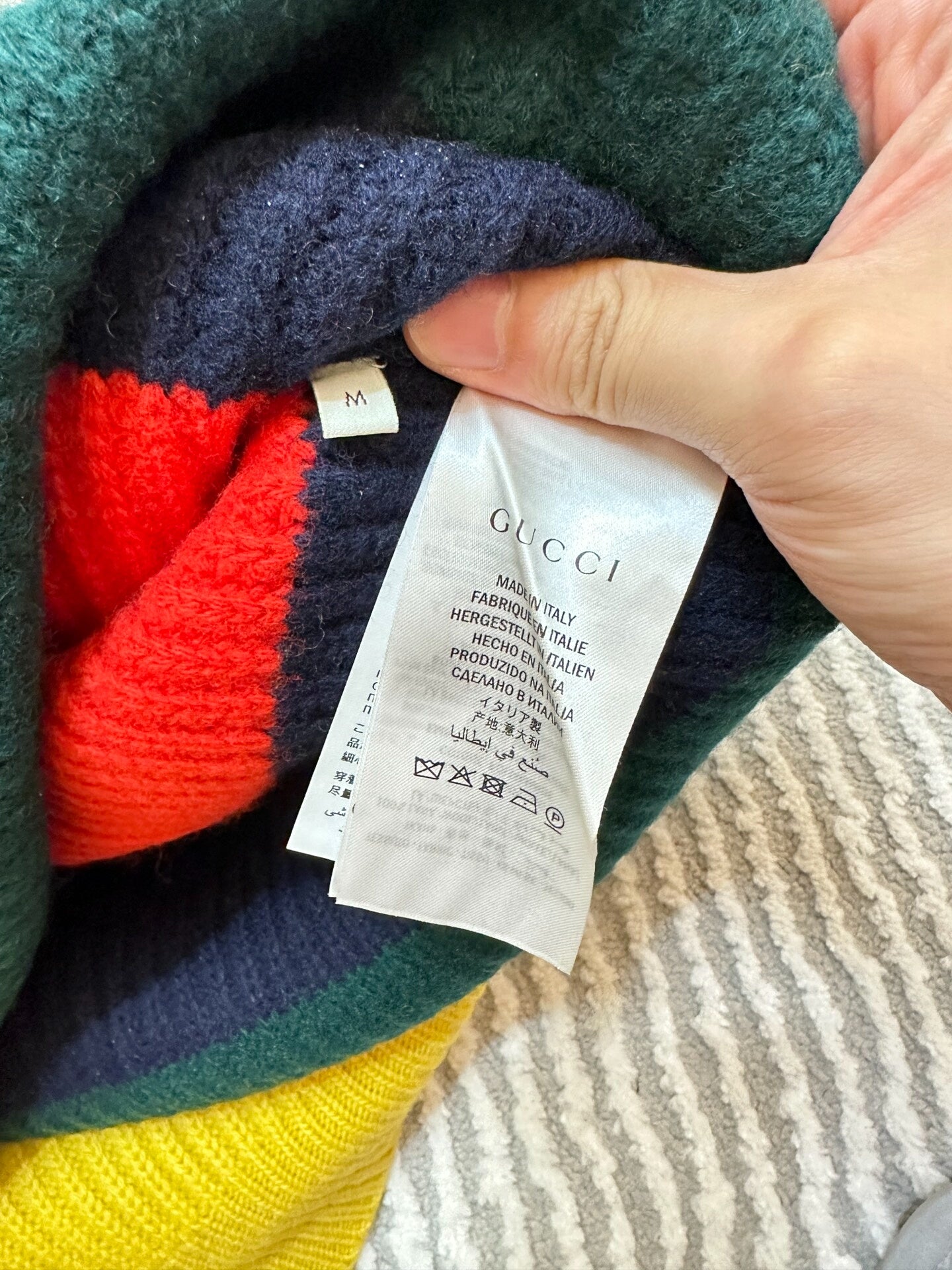 gucci striped knit sweater size M for sale