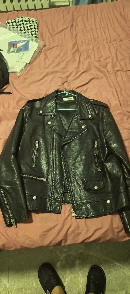 Saint Laurent Men's Black Biker Jacket