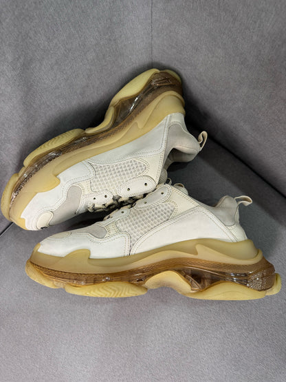 Balenciaga Triple S Cream Sneakers Size 42
