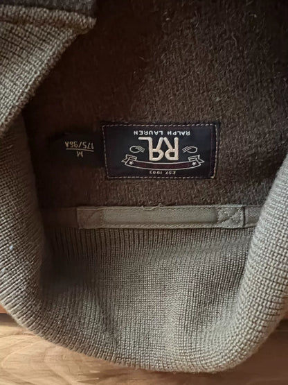 rrl double rl wool leather sleeve jacket