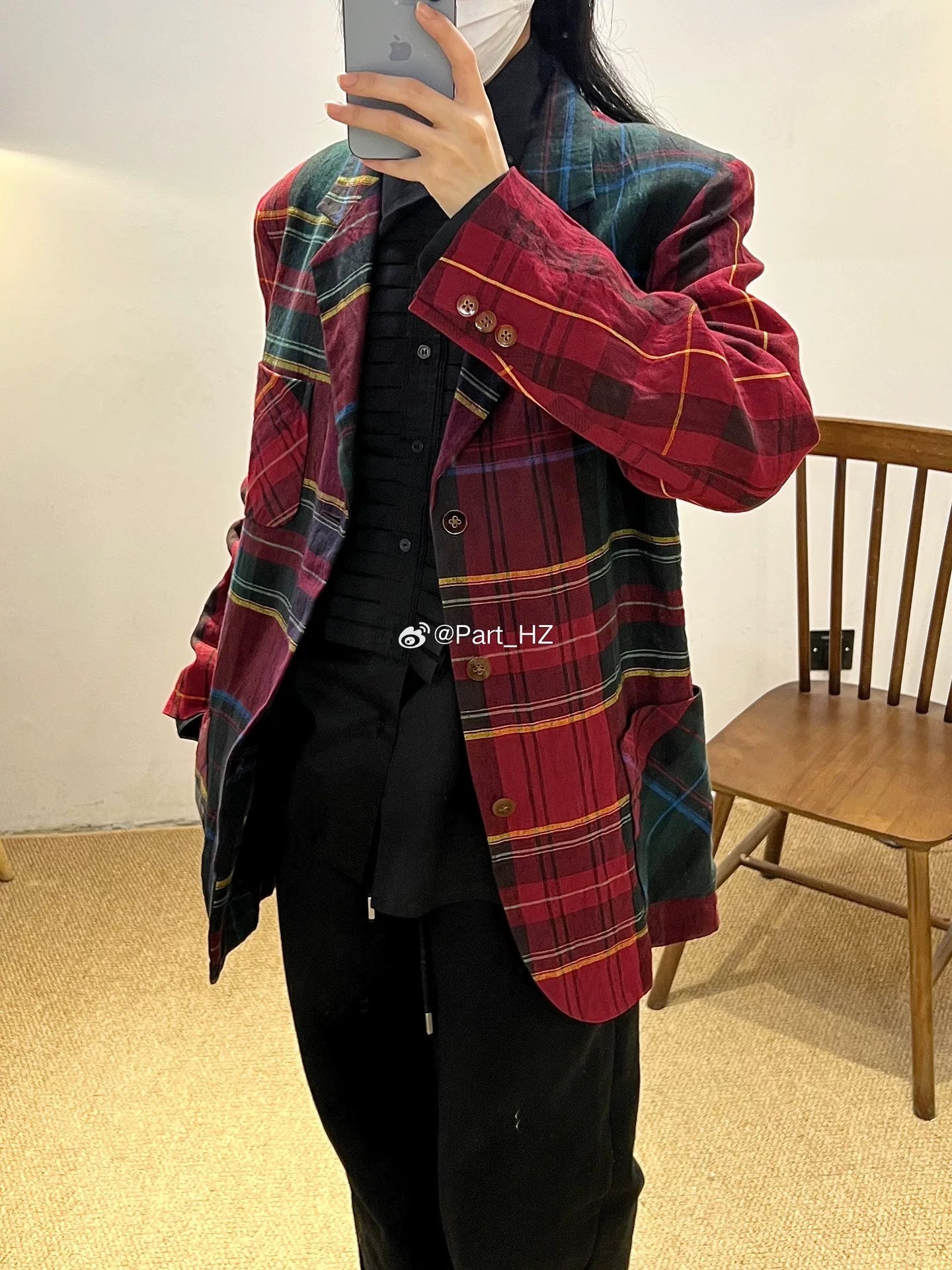 Yohji Yamamoto S/S 2005 Plaid Patchwork Jacket