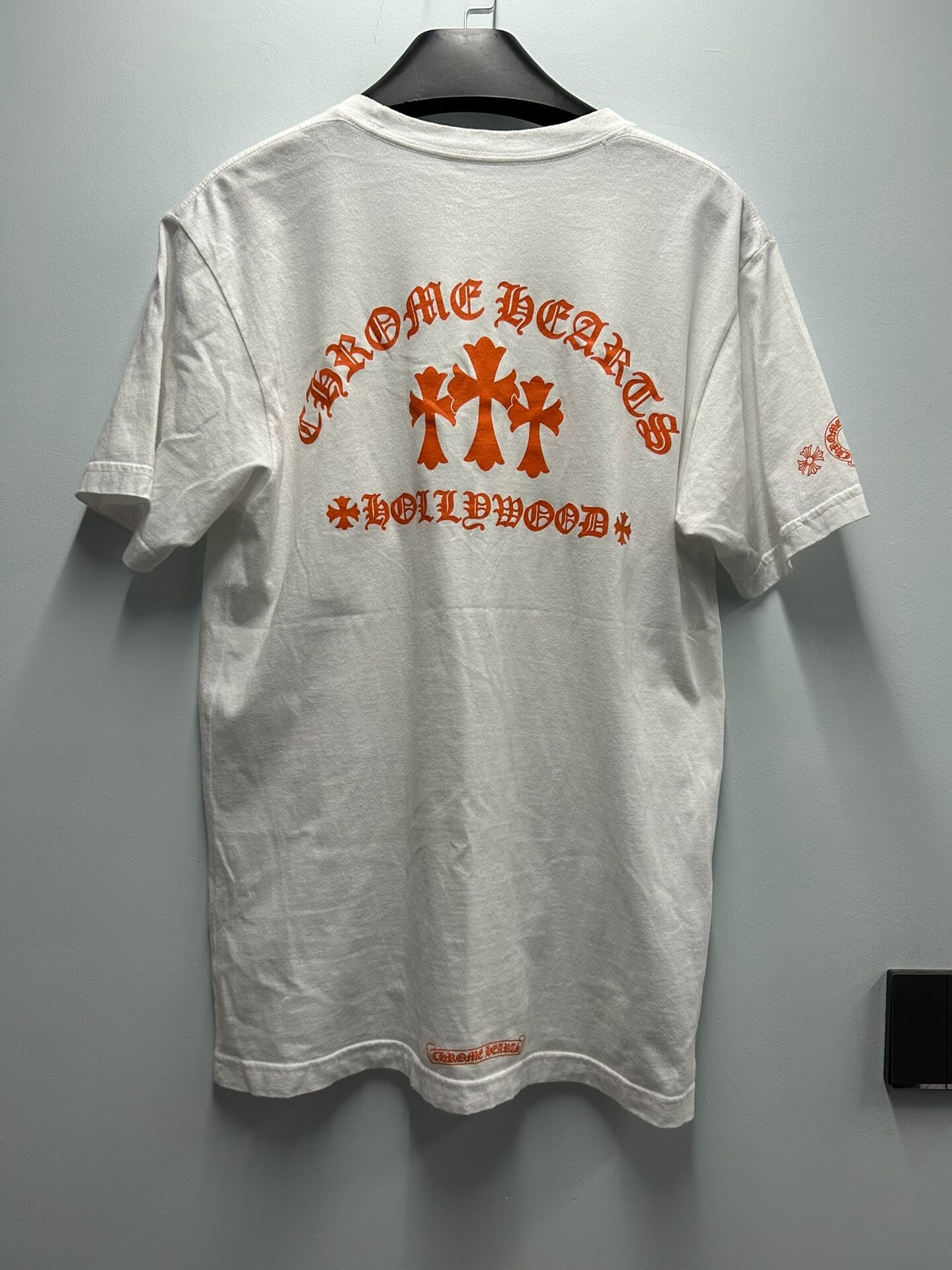 chrome hearts orange cross short sleeve shirt