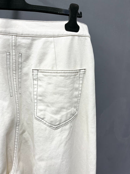 Rick Owens Bolan Bootcut White Jeans