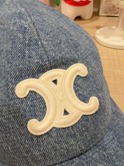 Celine Denim Duckbill Cap Size M