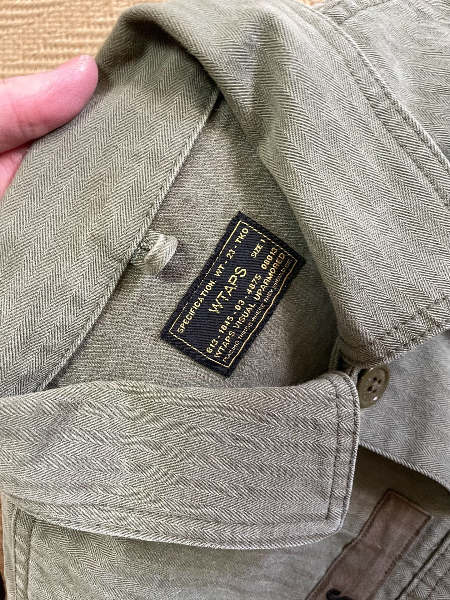 WTAPS 16AW HBT Washed Herringbone Shirt Jacket
