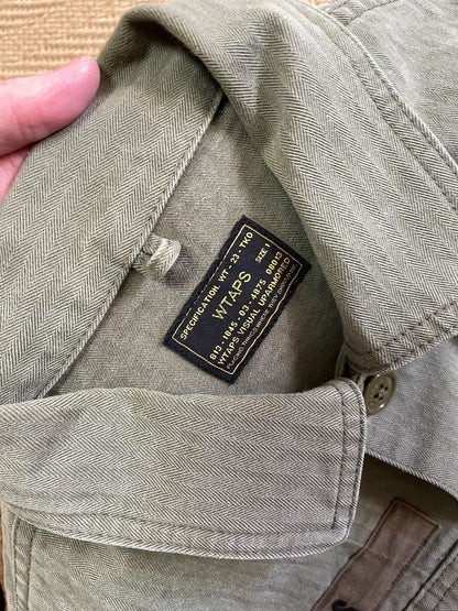 WTAPS 16AW HBT Washed Herringbone Shirt Jacket