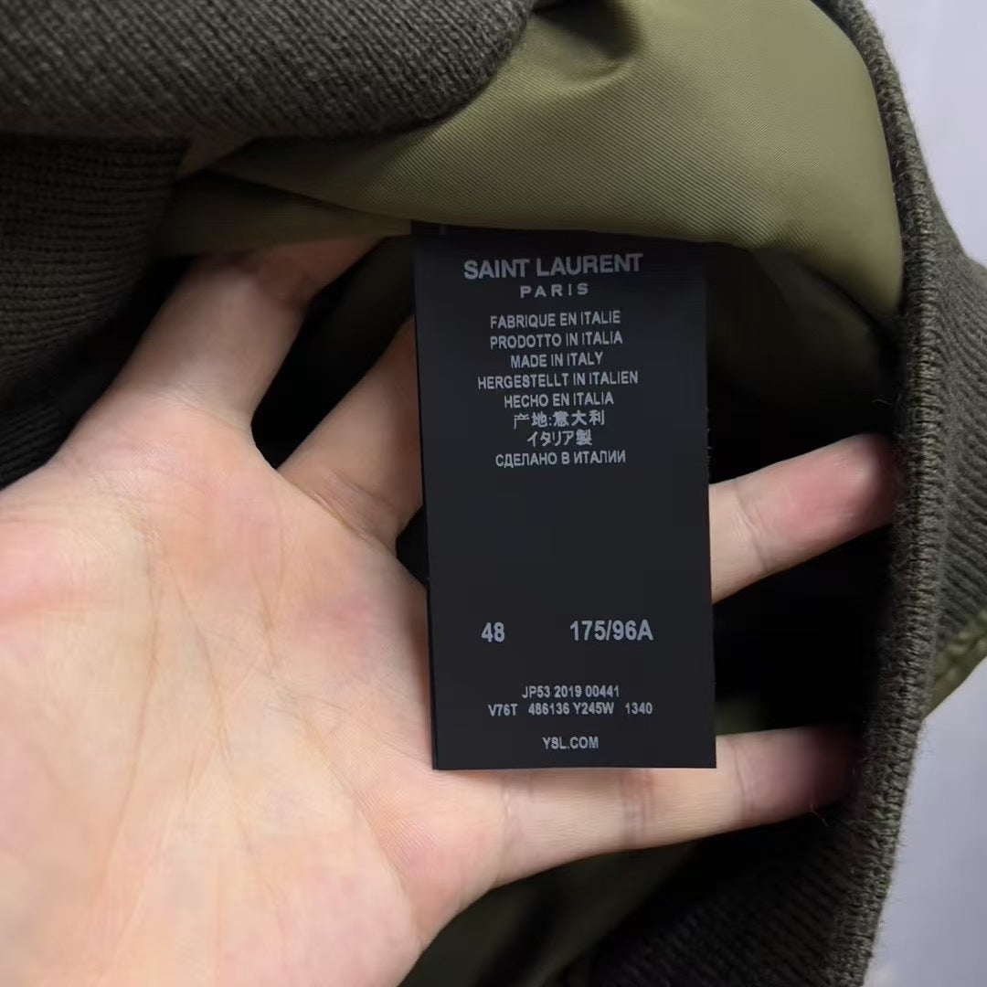 Saint Laurent Green Bomber Jacket
