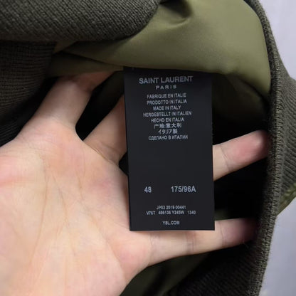 Saint Laurent Green Bomber Jacket