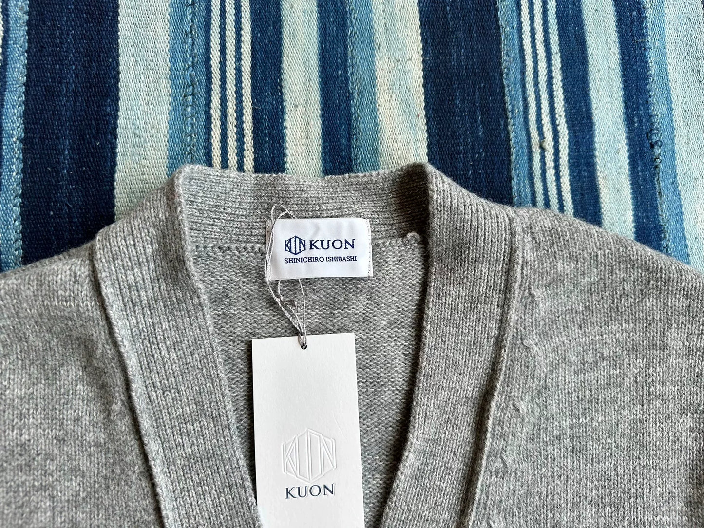 kuon zig-zag dyed cardigan wool blend