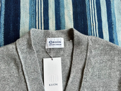kuon zig-zag dyed cardigan wool blend