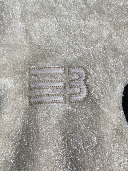 black and white fleece jacket with color blocking