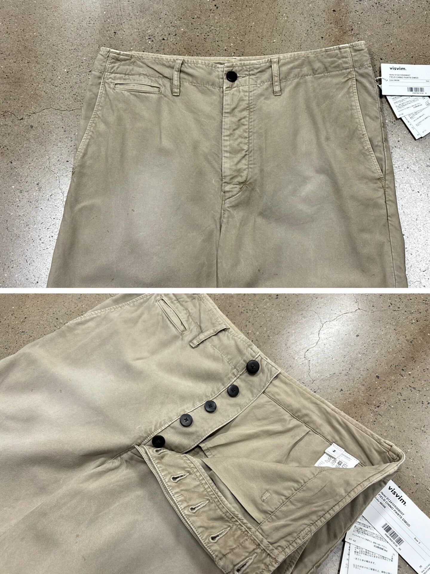 Visvim 24SS Field Chino Pants Distressed