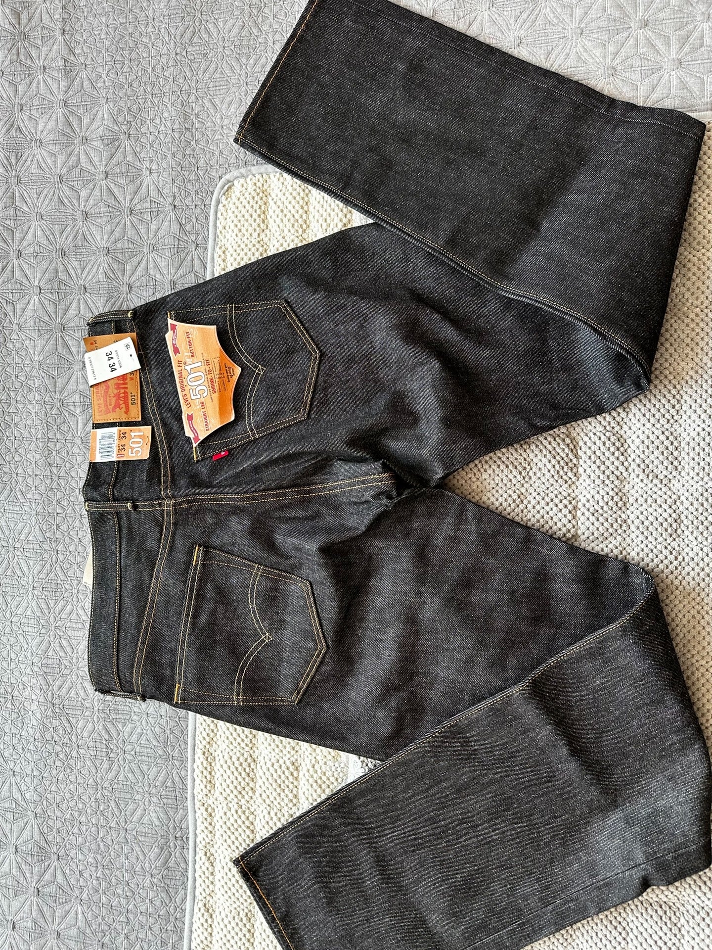 Levi's 501 Raw Denim Jeans