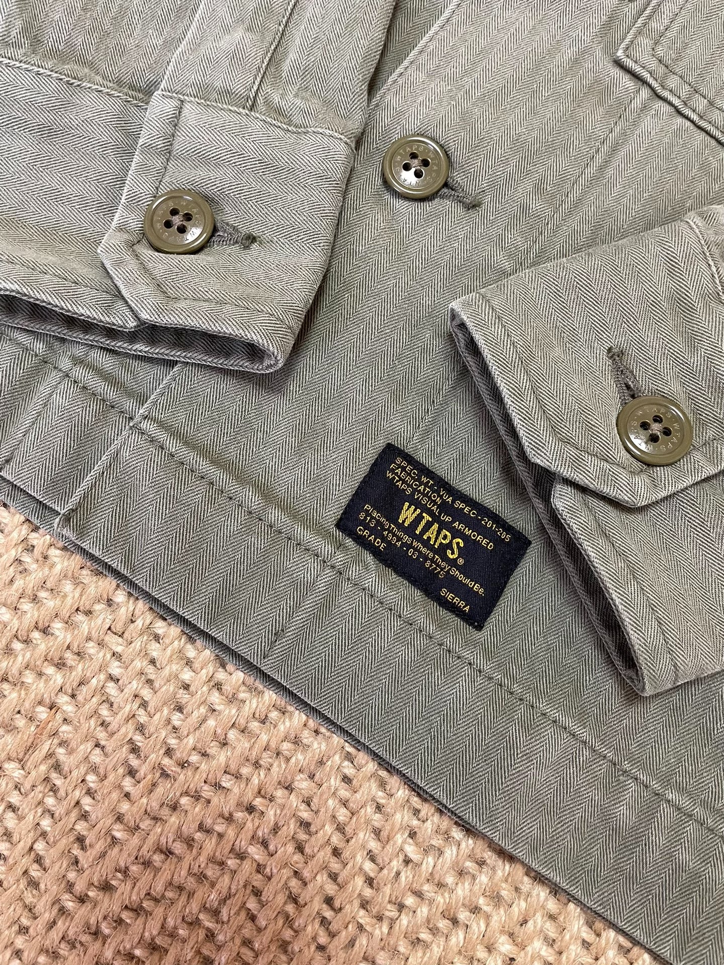 WTAPS 16AW HBT Washed Herringbone Shirt Jacket